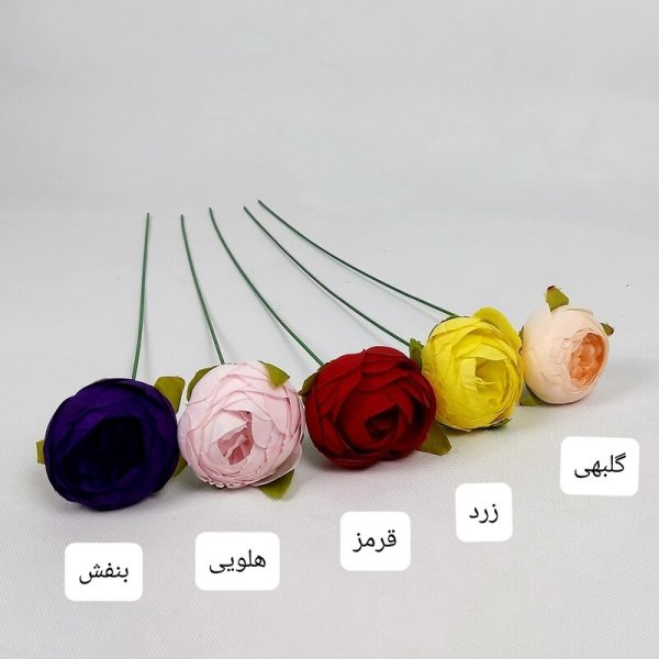 گل مصنوعی پیونی پارچه ای در رنگبندی متنوع