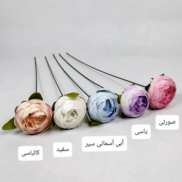 گل مصنوعی پیونی پارچه ای در رنگبندی متنوع