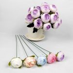 گل مصنوعی پیونی پارچه ای در رنگبندی متنوع