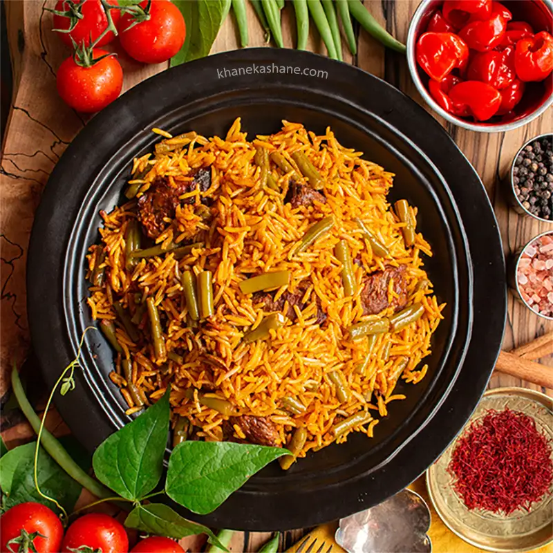 طرز تهیه لوبیا پلو