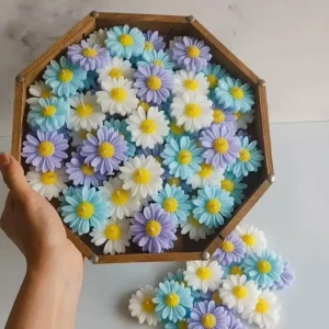 شمع گل بابونه مارگاریت رنگی